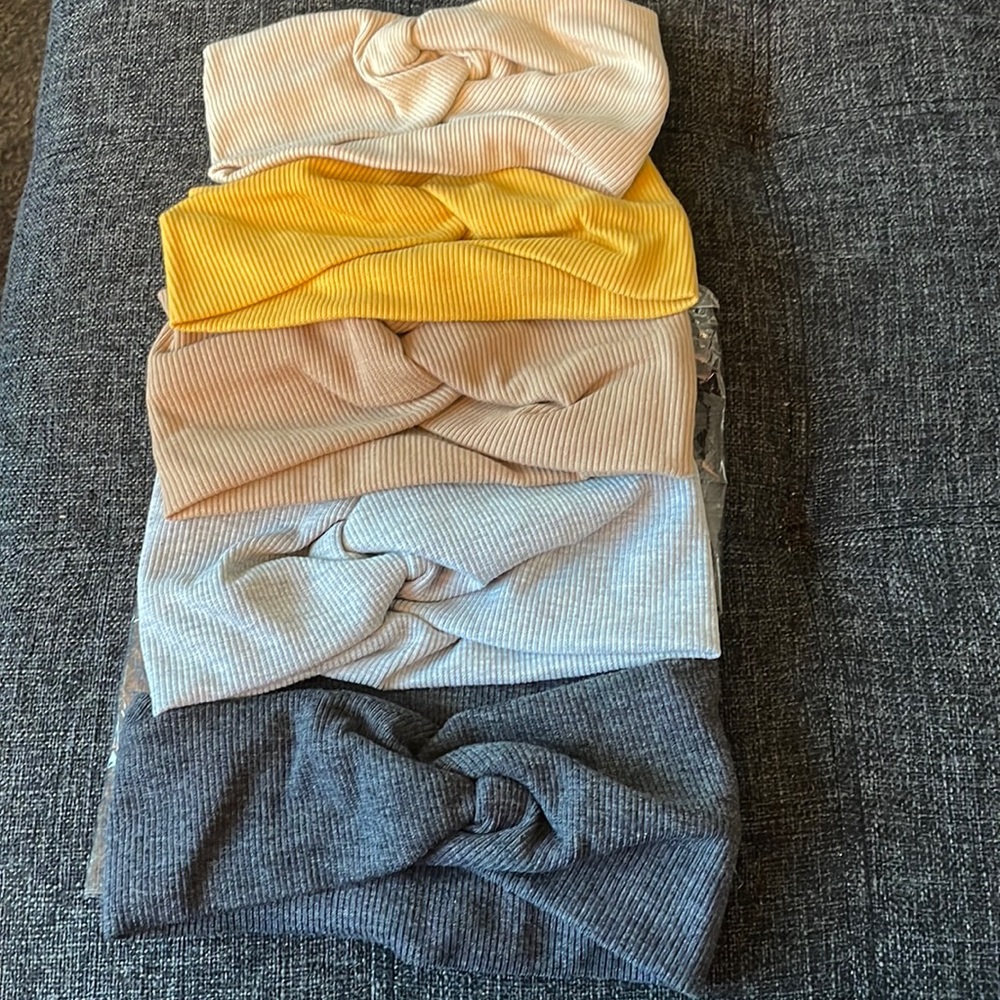 Set of five turban headbands
